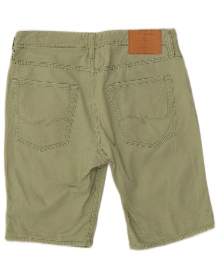 JACK & JONES Pantaloni scurți din denim pentru bărbați, W30, verde mediu