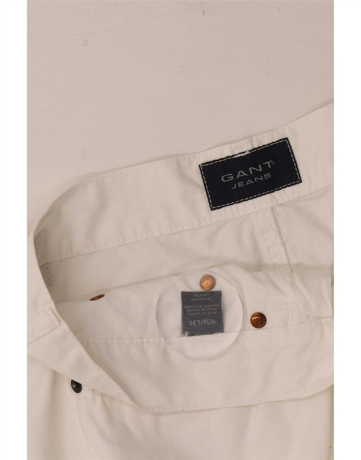 Gant Blugi largi pentru bărbați W36 L28 bumbac alb