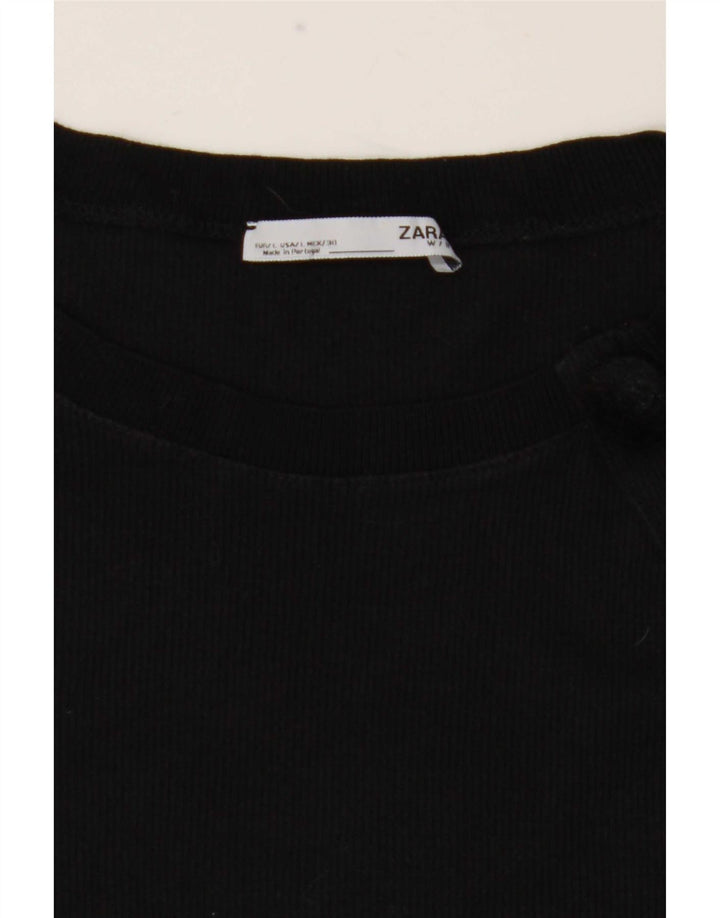 Tricou cu grafic pentru femei Zara UK 14 Large Negru