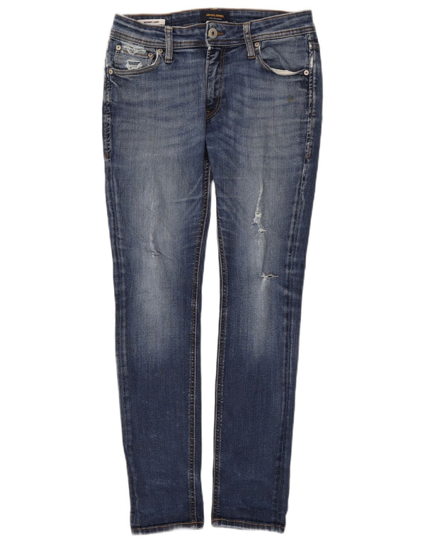 Jack & Jones Blugi skinny învechiți Liam pentru femei W30 L30, bumbac albastru