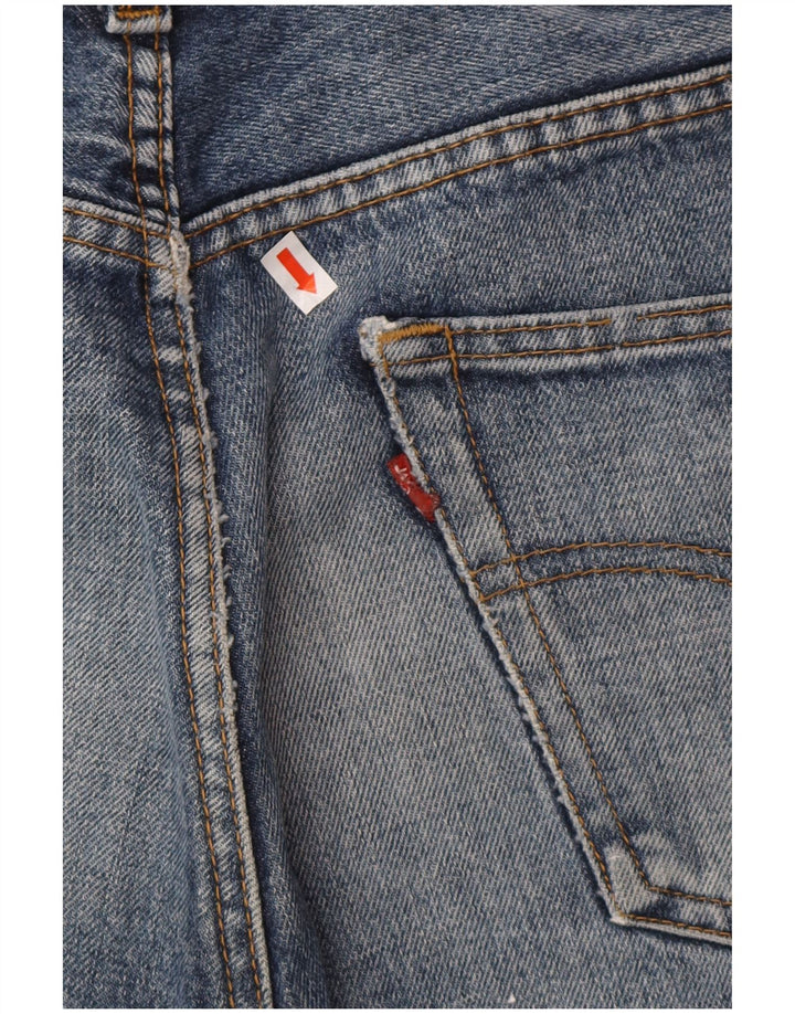 Pantaloni scurți din blugi pentru bărbați LEVI'S 501 W34, bumbac albastru mare