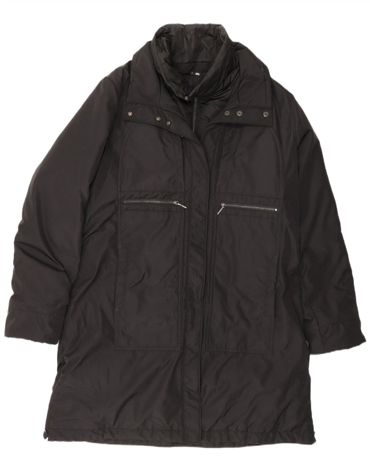 Carte poștală haină căptușită pentru femei UK 18 XL poliester negru iarnă