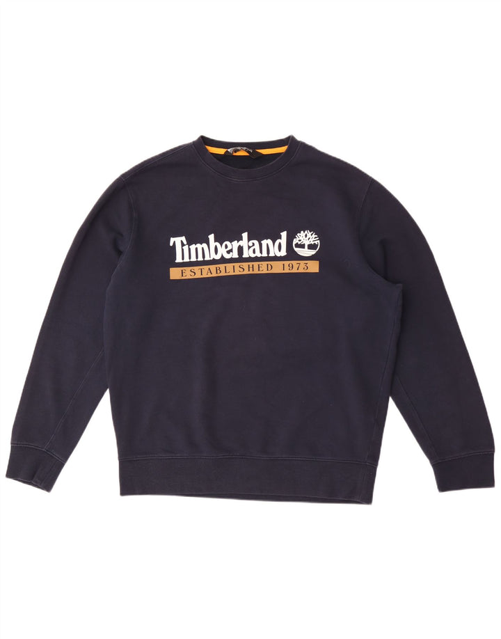 Pulover pentru bărbați Timberland Graphic Regular Fit Pulover mare bleumarin