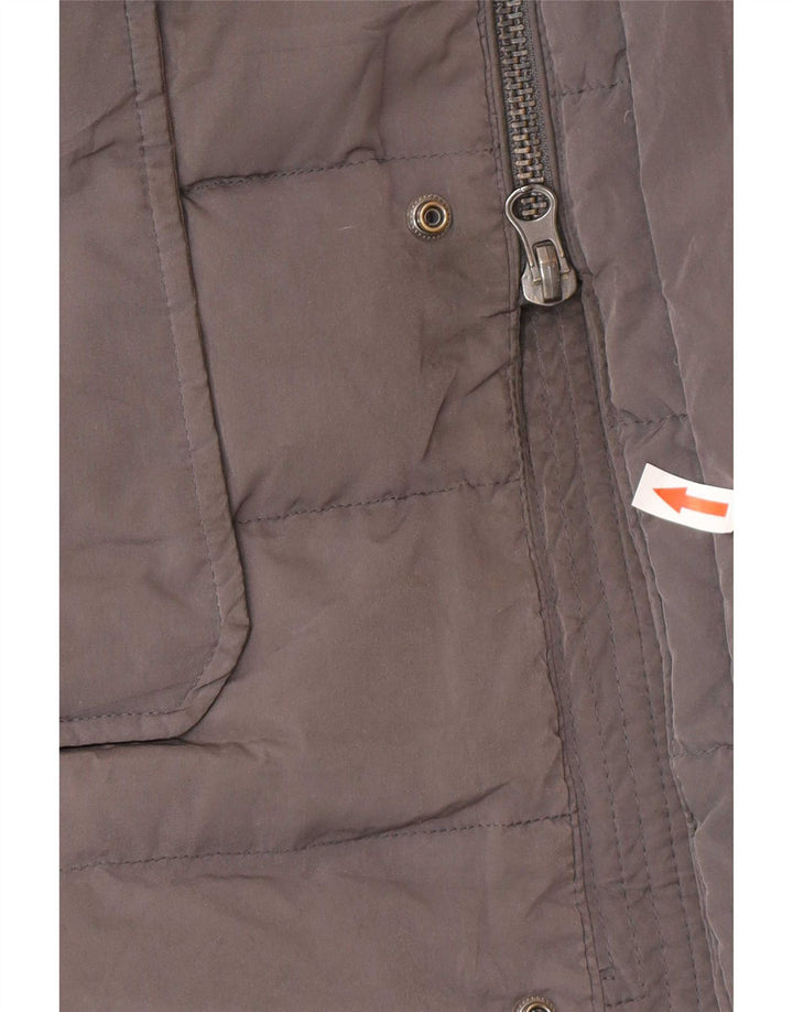 Massimo Dutti haină căptușită cu glugă pentru femei UK 40 mare, gri, poliester