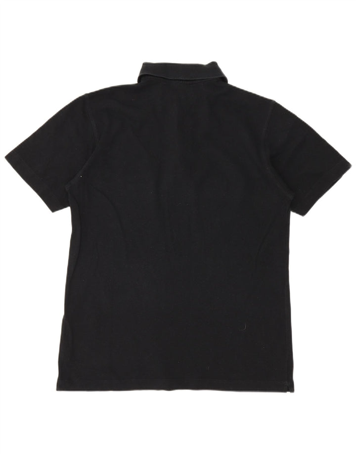 Tricou polo pentru bărbați NAVIGARE, bumbac mediu negru