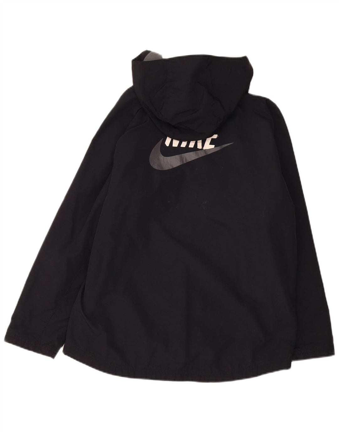 Jachetă de vânt cu glugă Nike pentru băieți 12-13 ani, mare, negru, nailon