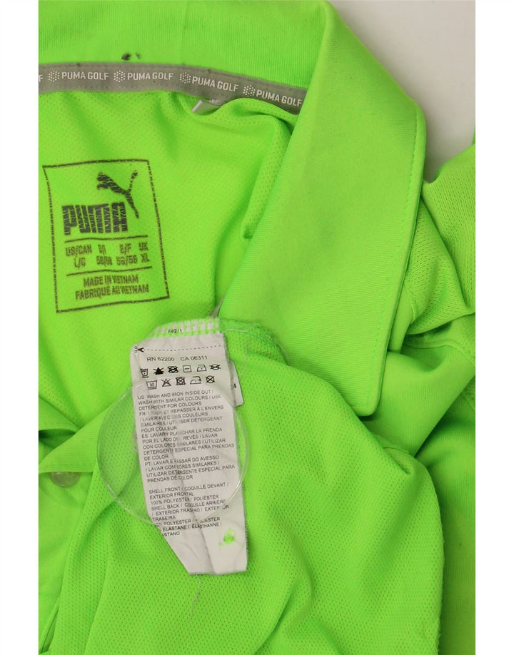 Tricou polo PUMA pentru bărbați, XL, poliester verde