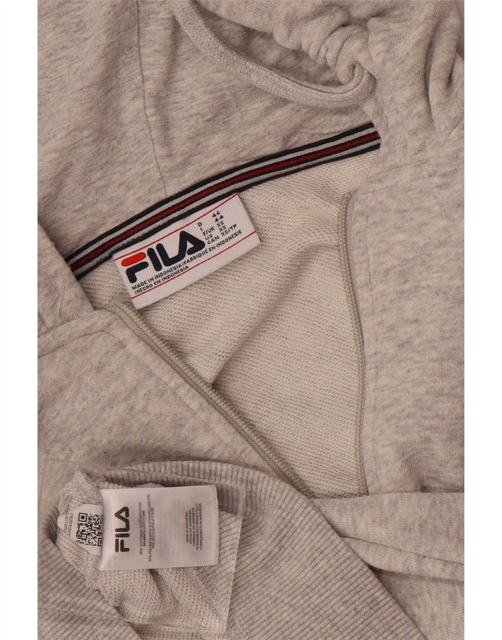 Pulover Fila pentru bărbați, cu fermoar, XS, bumbac, gri