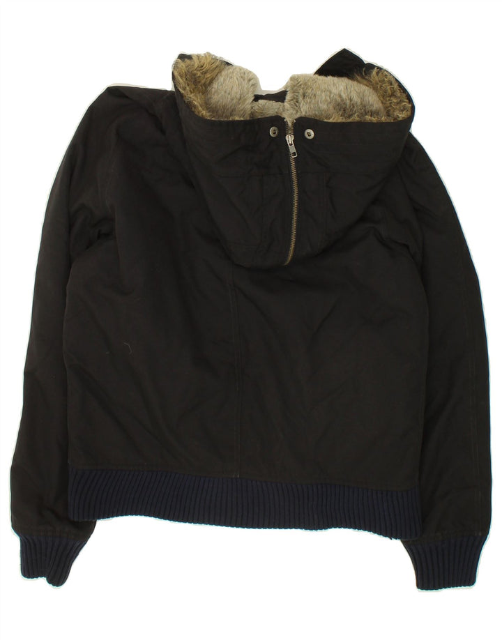 WOOLRICH Jachetă Bomber căptușită cu glugă pentru bărbați UK 38 Nylon mediu negru