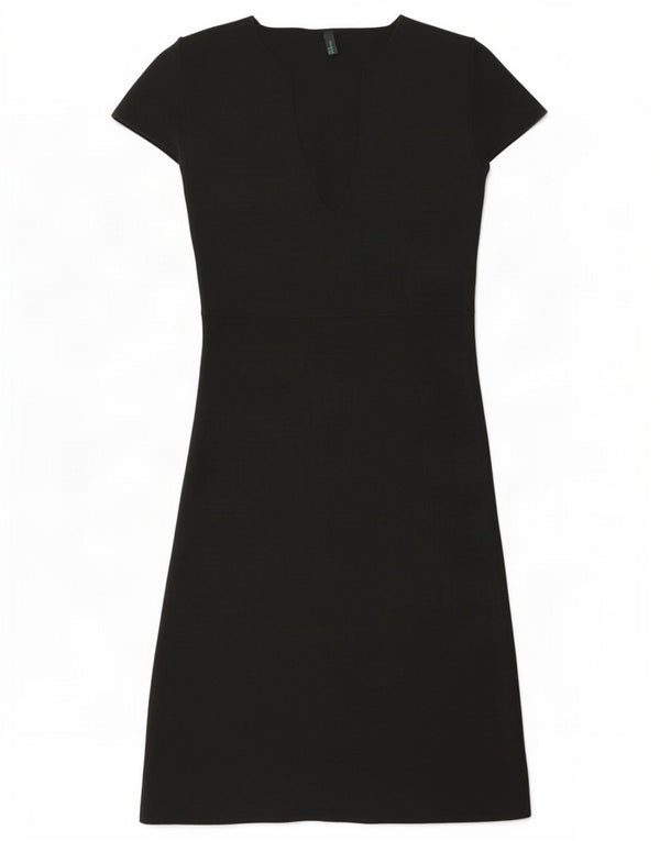 Benetton rochie pulover cu mâneci scurte pentru femei UK 8 Small Black
