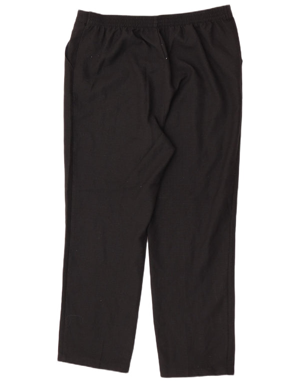 Marks & Spencer Womens Tapered Casual Trousers UK 16 Large W34 L29 Black