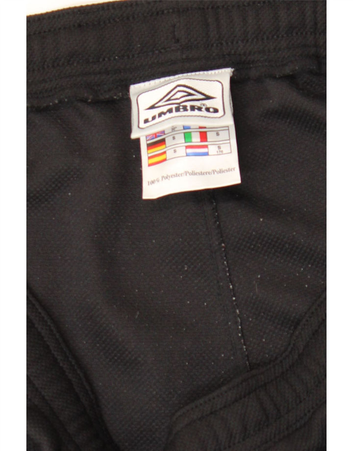 Pantaloni de trening grafic pentru bărbați Umbro, poliester negru mic