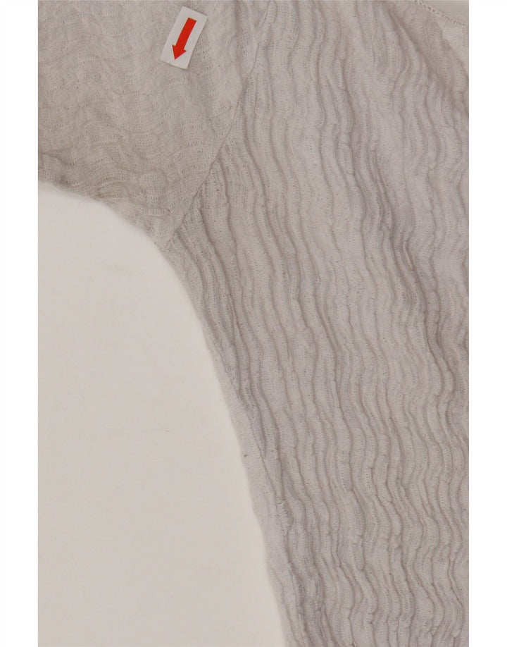 ZARA Womens Blouse Top UK 8 Small Grey