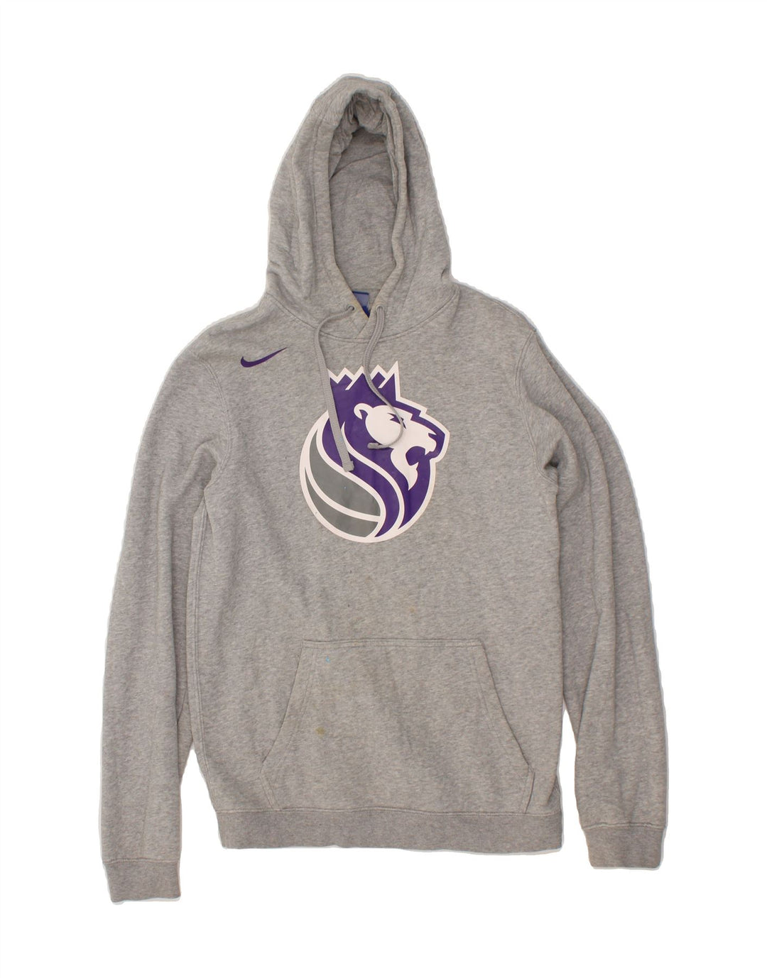 NIKE Mens NBA Graphic Hoodie Jumper Small Grey Cotton Vintage Nike and Second-Hand Nike from Messina Hembry 