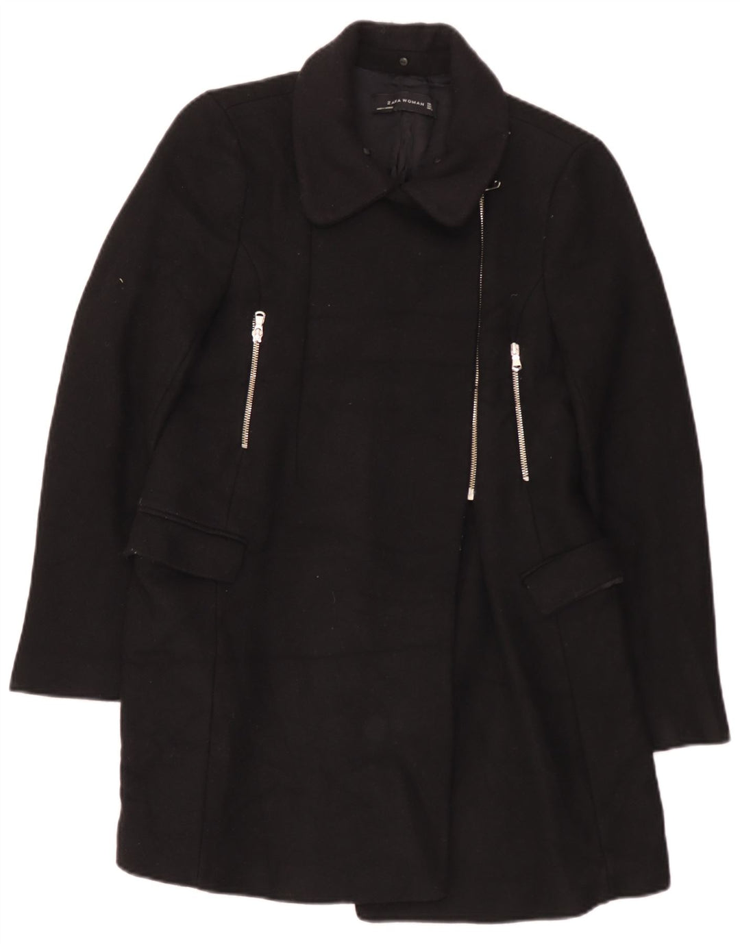 Pardesiu pentru femei Zara UK 14 mare negru