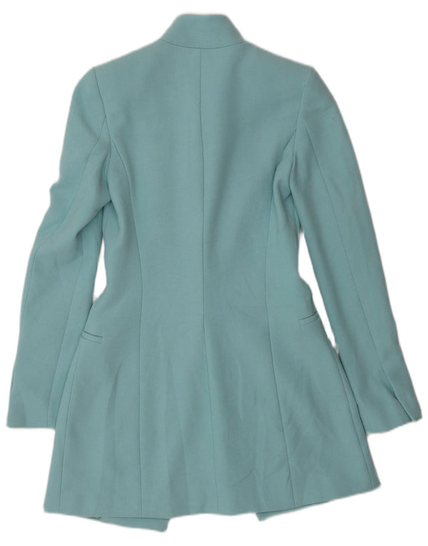 Jachetă pentru femei Zara, cu 1 nasture, cu paragate, UK 6 XS, albastru, acetat