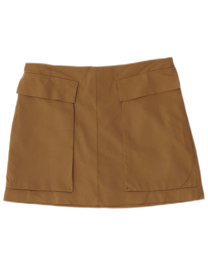Fusta mini Topshop pentru femei UK 14 Large W32 Kaki Poliester