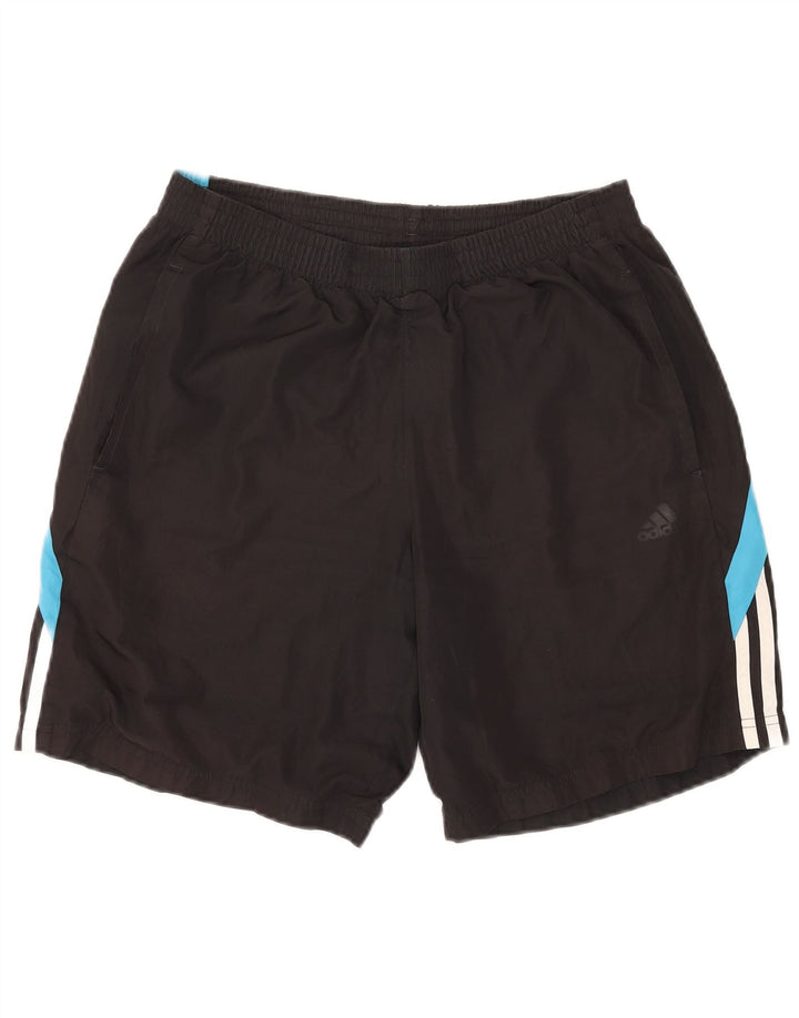 Pantaloni scurți sport pentru bărbați Adidas, medii, negru, poliester color bloc