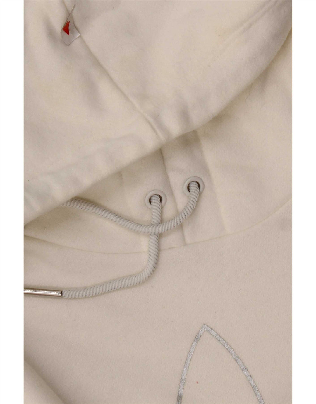 Pulover cu glugă grafic Adidas pentru femei IT 44 Medium White
