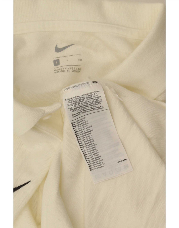 Tricou polo Nike pentru bărbați, mic din bumbac alb