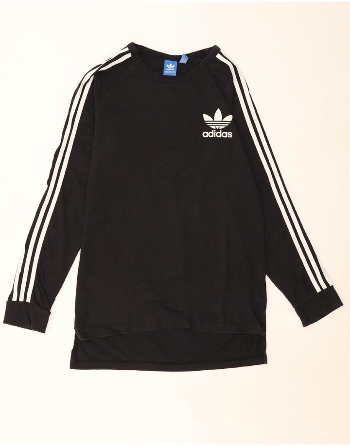 Top grafic ADIDAS pentru bărbați cu mânecă lungă, bumbac mediu negru