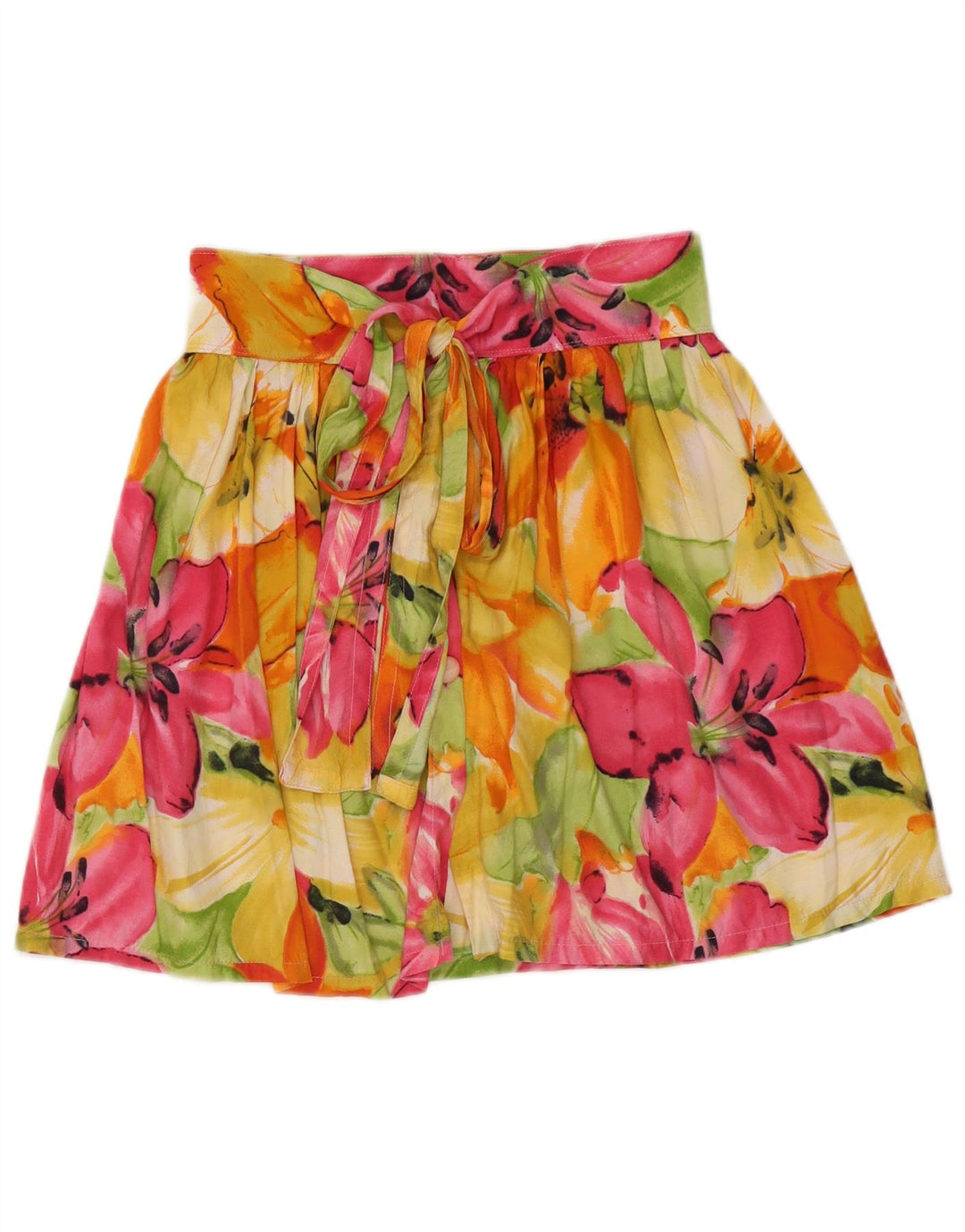 Fusta Mini Wrap Vintage Femei Medium W28 Multicolor Floral