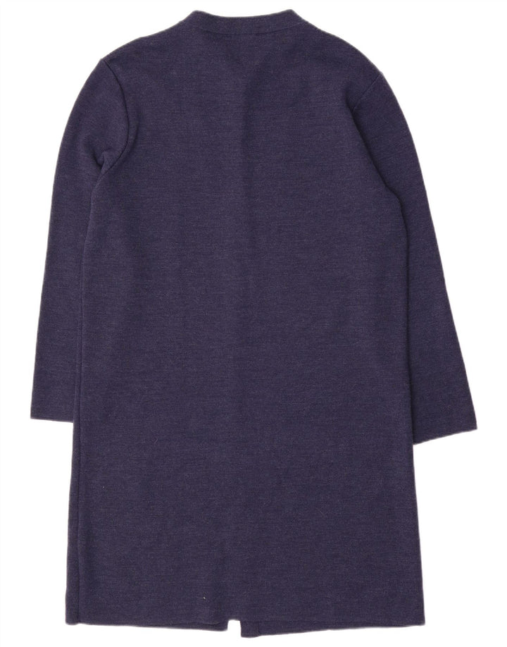 Pulover cardigan cu paragate pentru femei Marks & Spencer UK 16 mare, lână bleumarin