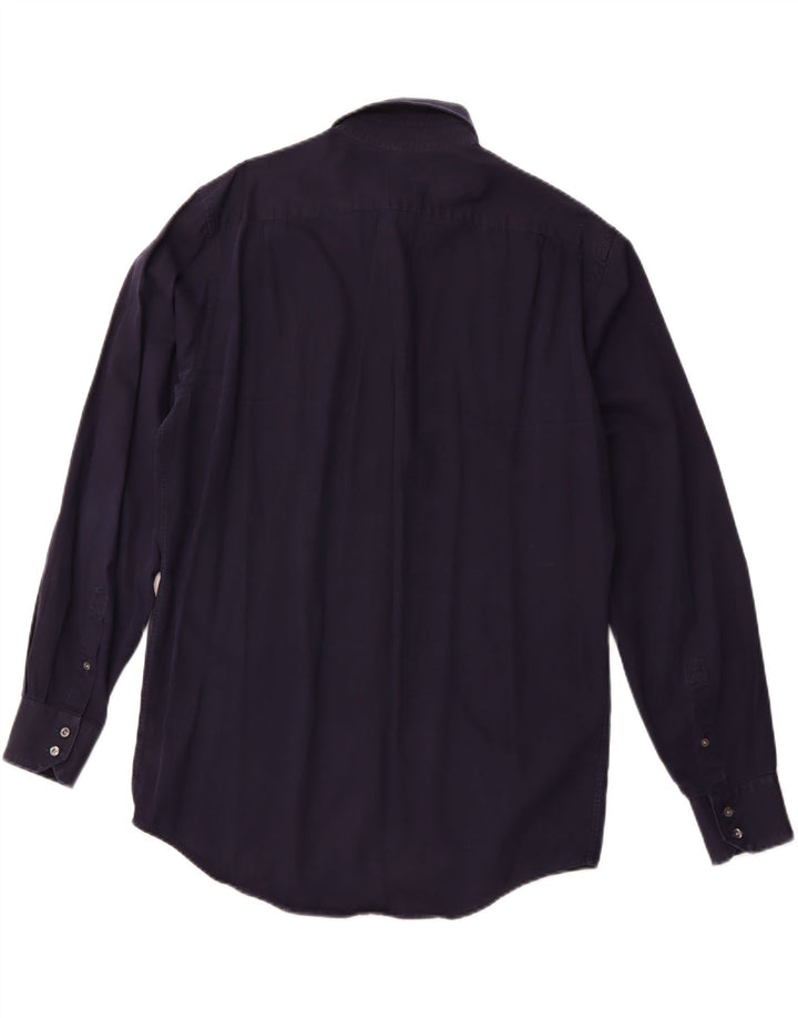 Cămașă LACOSTE pentru bărbați, cu tăiere obișnuită, mărimea 41, medie, bumbac bleumarin