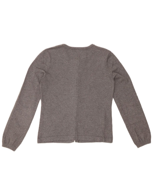 LAURA ASHLEY Pulover cardigan pentru femei UK 8 mic bumbac gri