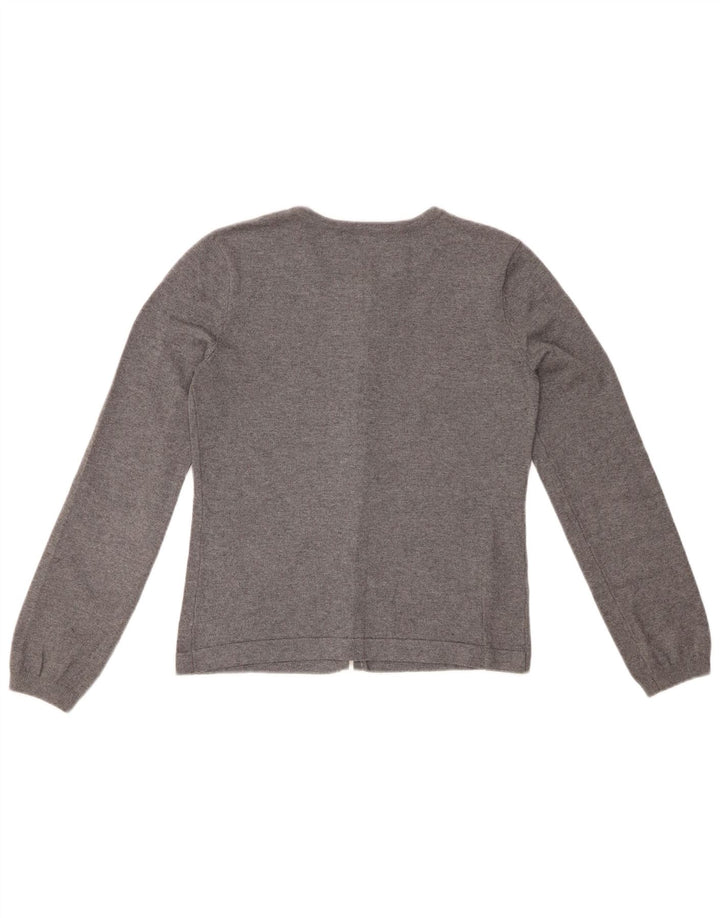 LAURA ASHLEY Pulover cardigan pentru femei UK 8 mic bumbac gri
