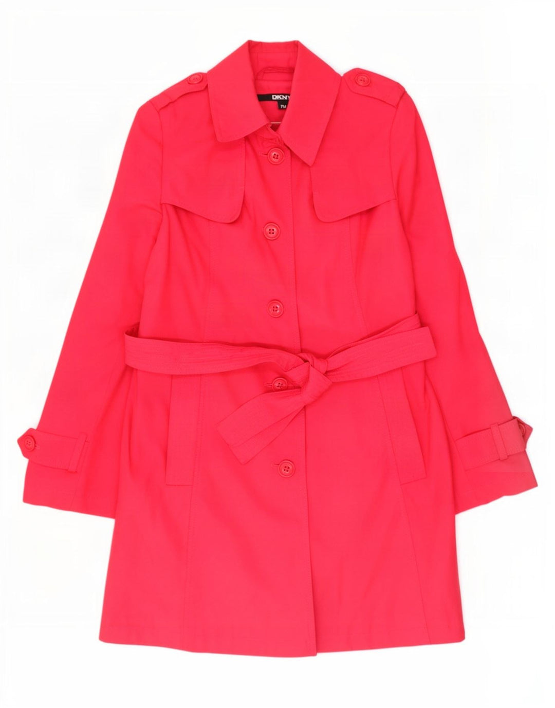 Trench pentru femei Dkny UK 14, bumbac roz mediu