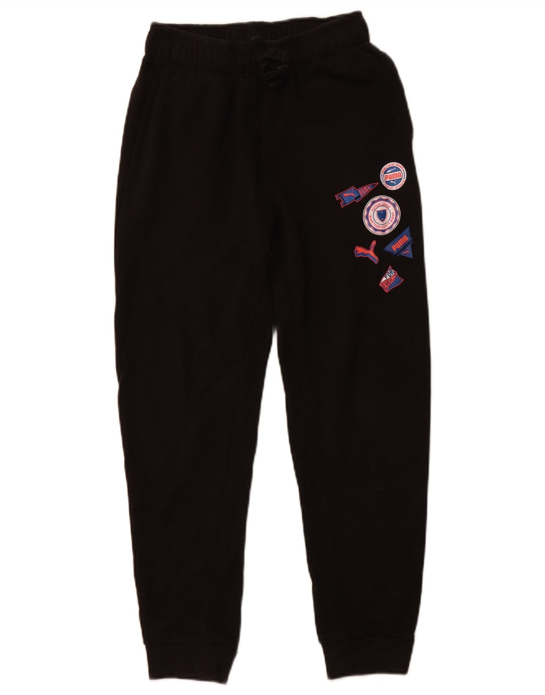 Pantaloni de trening grafic PUMA pentru băieți Pantaloni de jogging 11-12 ani mare negru