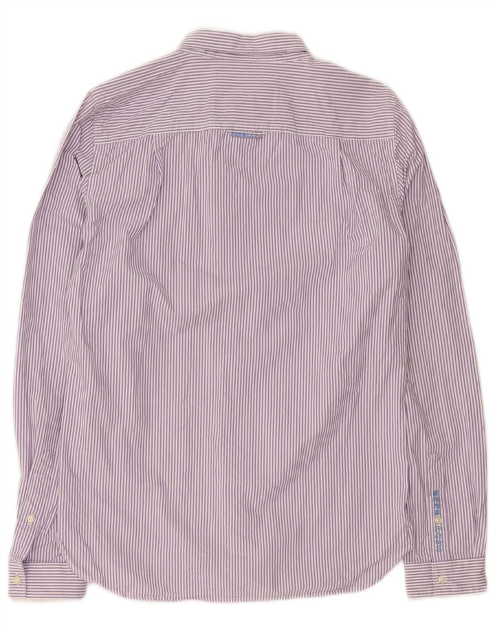 Cămașă pentru bărbați Superdry, bumbac cu dungi violet mediu