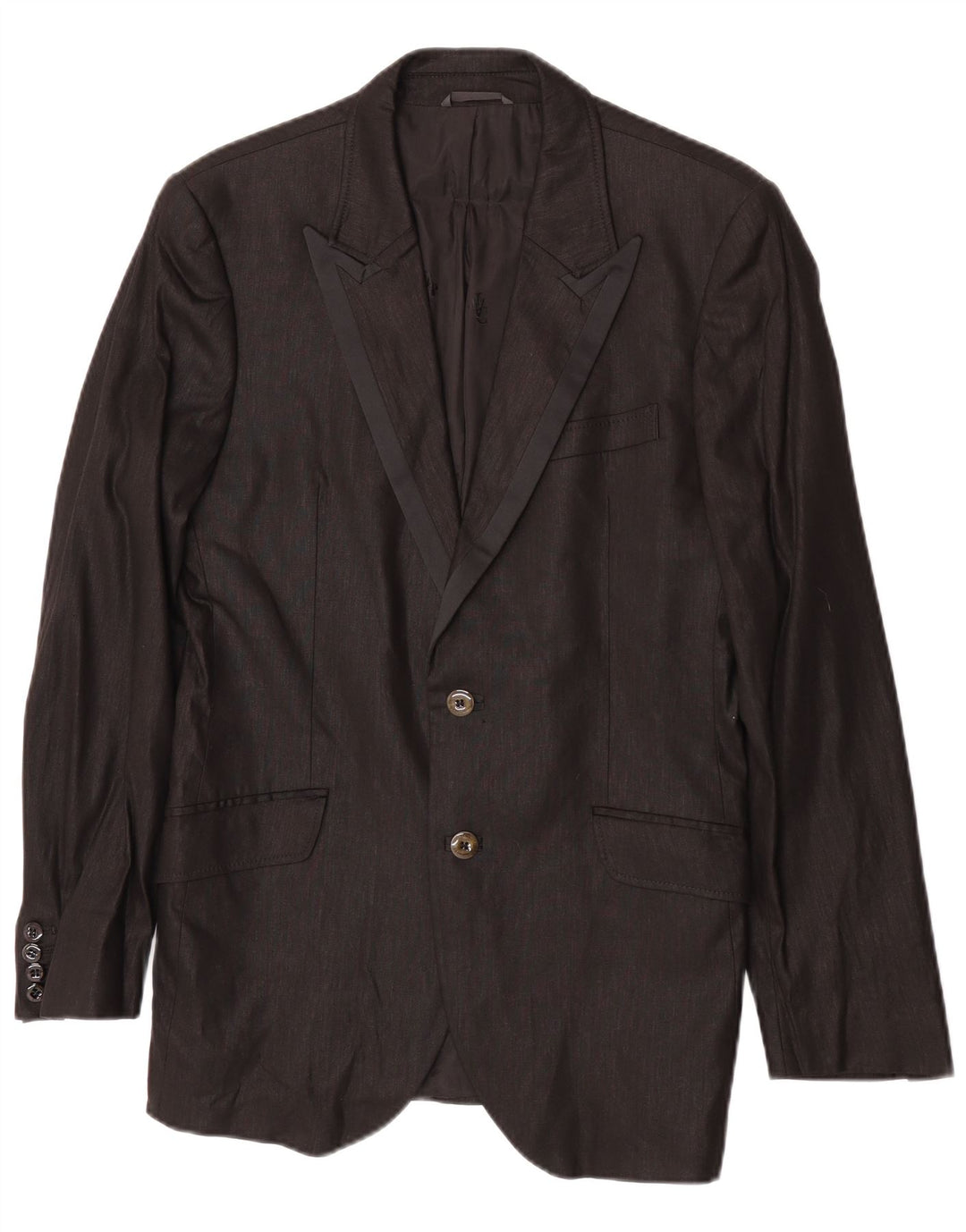 Sacou Versace pentru bărbați cu 2 nasturi IT 48 Medium Black Linen Classic