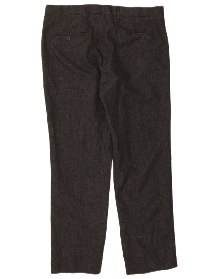 Pantaloni de costum obișnuiți pentru bărbați Marks & Spencer L34 L29 poliester gri