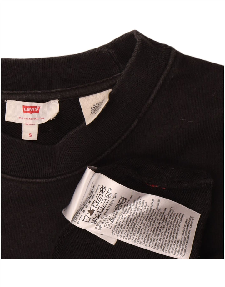 Top cu grafic supradimensionat Levi's pentru femei, cu mânecă lungă, UK 10, mic, negru