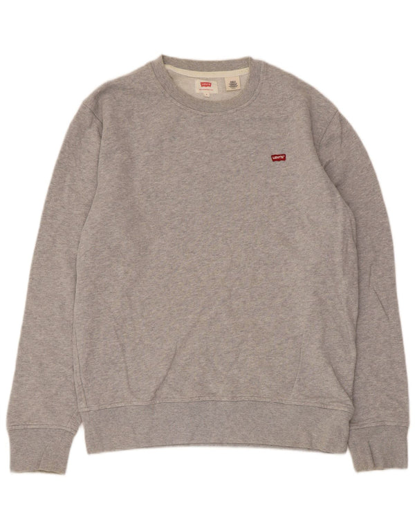 Pulover Levi's pentru bărbați, bumbac cu pete mici, gri