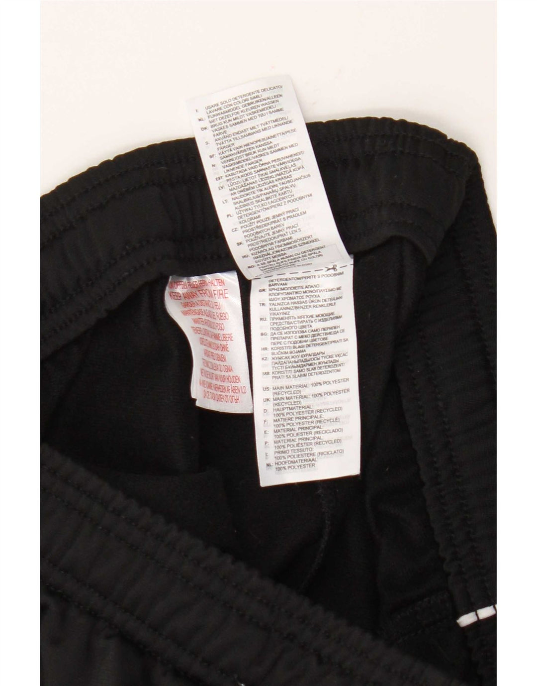 Adidas Băieți Pantaloni Trening Pantaloni Joggeri 13-14 Ani Poliester Negru