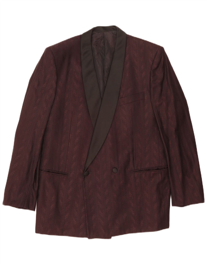 Francesco Smalto Jachetă pentru bărbați IT 52 XL Maroon Herringbone