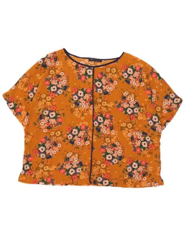 Bluză supradimensionată pentru femei Marks & Spencer UK 18 XL Orange Floral