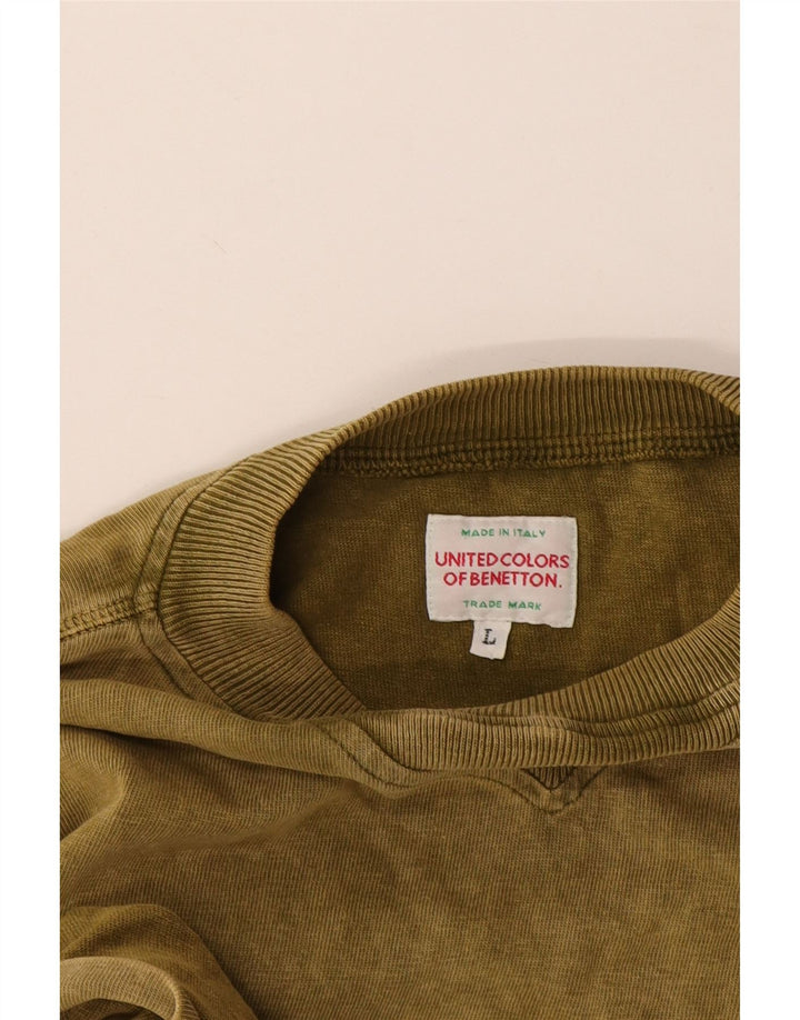 Tricou Benetton pentru bărbați Top mare verde