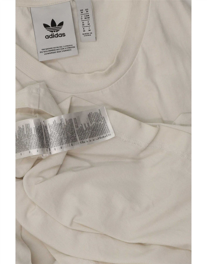 Tricou grafic pentru bărbați Adidas Top Medium White Bumbac