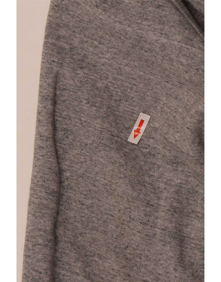 Pulover Jack Wills pentru bărbați, cu fermoar, bumbac cu pete, gri mediu