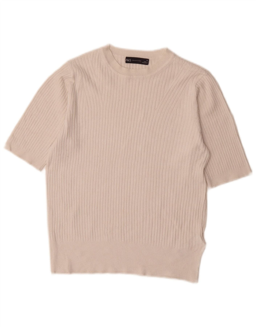 Pulover pentru femei Marks & Spencer cu gât de barcă UK 10 Small White