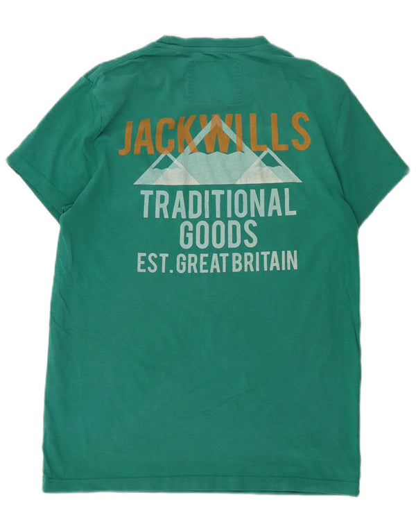 Tricou grafic Jack Wills pentru bărbați Top XS Bumbac verde