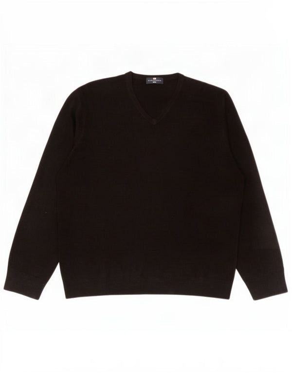 Pulover Marks & Spencer pentru bărbați, Blue Harbour, cu decolteu în V, XL, acrilic negru