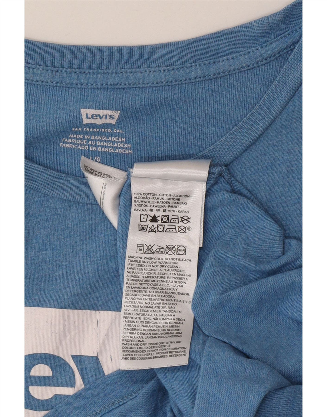 Tricou grafic pentru bărbați Levi's Top mare, albastru, bumbac