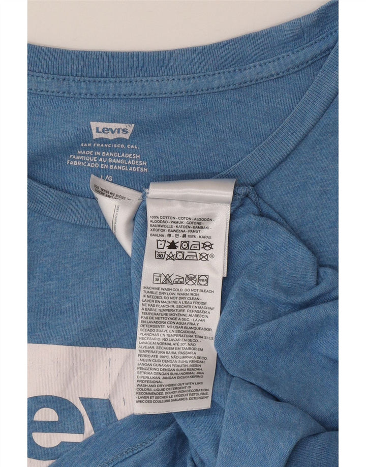 Tricou grafic pentru bărbați Levi's Top mare, albastru, bumbac