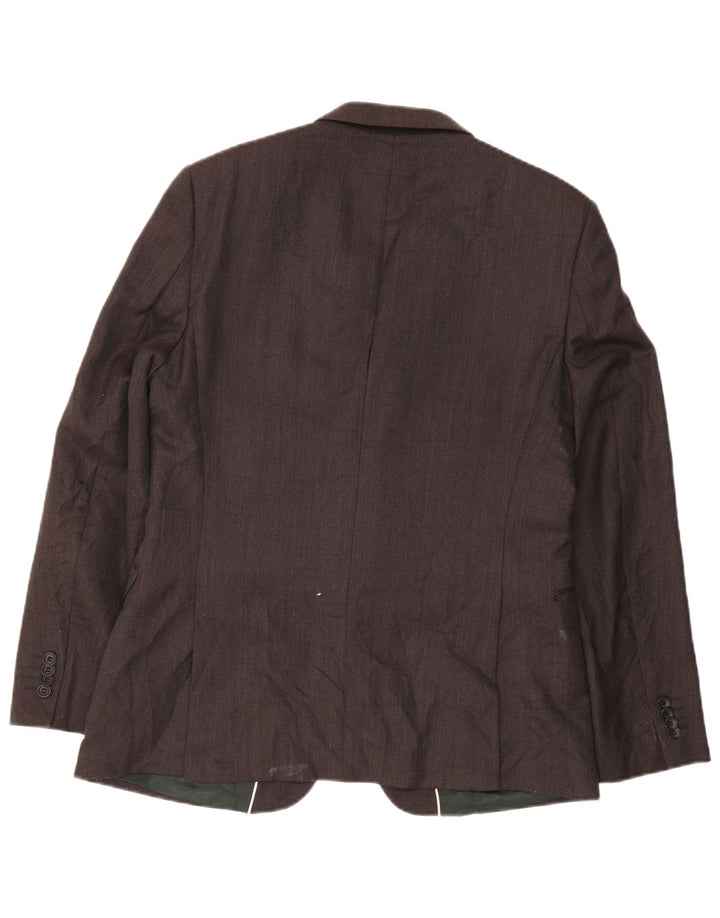 Sacou blazer pentru bărbați French Connection, cu 2 nasturi, UK 42 XL, lână gri, clasică