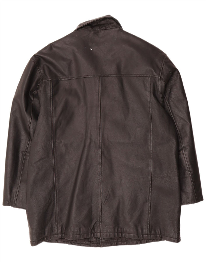 Jachetă de piele pentru bărbați Angelo Litrico UK 42 XL, piele neagră